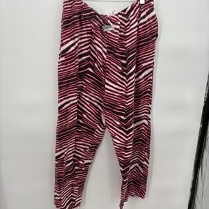 Vintage Zubaz Hot Pink/White/Black Casual Pants With Pockets Unisex XL